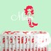 Mermaid Decal with Name - Custom Mermaid Wall Decal Vinyl Set - Ocean Girl Bedroom - Vinyl Wall Decal Ocean Mermaid - CM147B