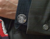 Handcrafted Cufflinks Using Kentucky State Quarter - Free Gift Box