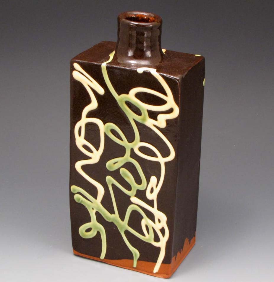 Handmade Ceramic Vase Red ware Abstract Contemporary