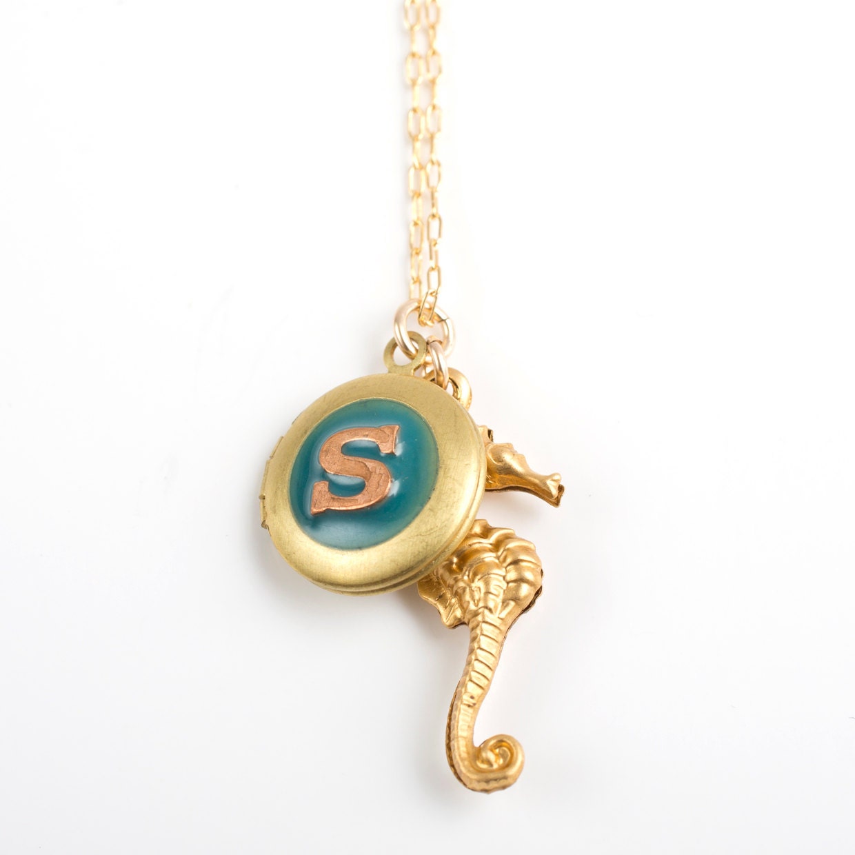 S is for Seahorse Locket