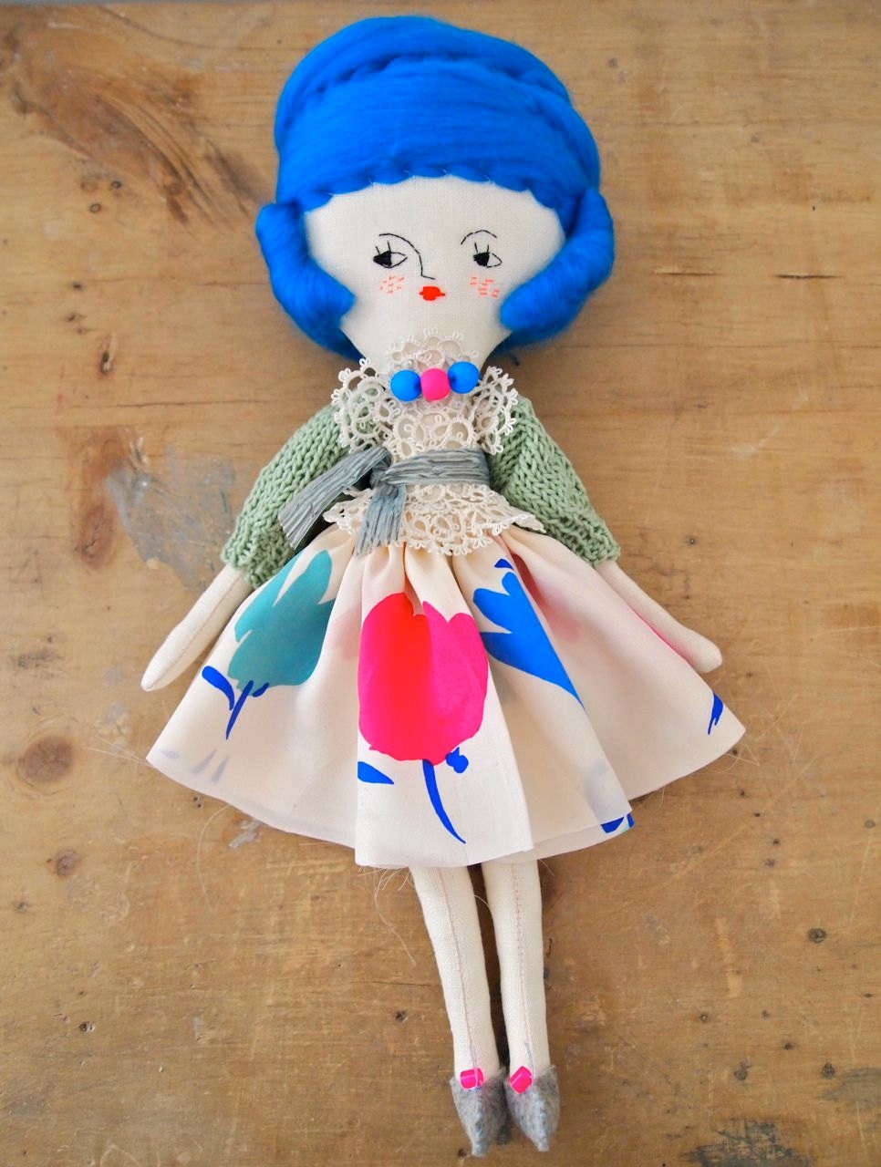 Miss Mouse rag doll heirloom quality, Cecily