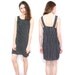 Backless dress stripes black mini Small Medium