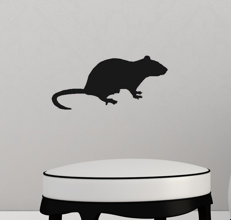 Large rat wall decal, creepy critter, halloween decorations