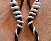 Pair of 2g (2 gauge) Spiral Plug Earrings - Tapers