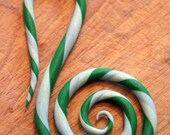 Pair of 4g (4 gauge) Spiral Plug Earrings - Tapers