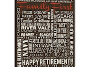 Typography "ELITE" Series Word Art Personalized Executive Gifts Retirement Custom 18X24
