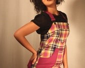 Magenta Plaid Short Over-Ya'lls