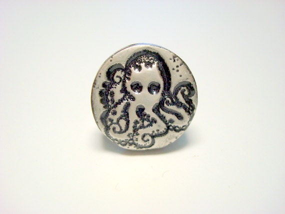 Octopus Handmade Polymer Clay Ring