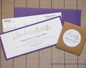 City Skyline illustration Wedding Invitation / San Francisco / Washington DC / Chicago
