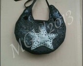Steampunk Goth Gothic Black Moon Silver Pentagram