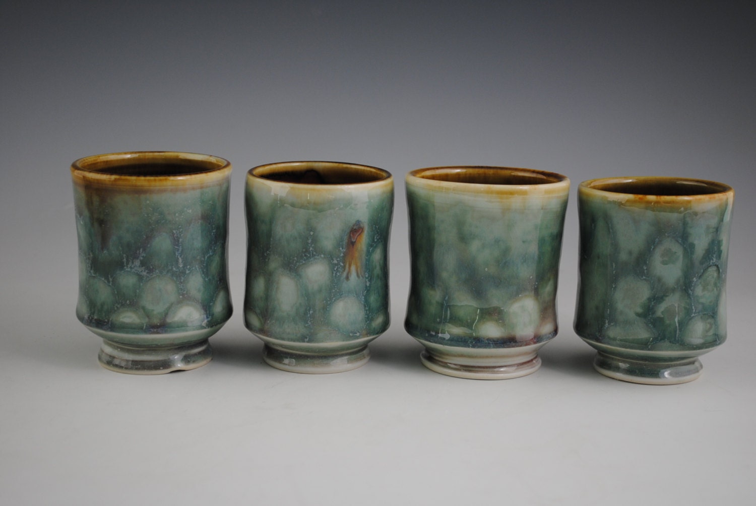 Spotted Green Porcelain Cup