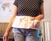 MIX MATCH BLOUSE Polka Dots n Flowers Ruffle Top Hippie Festival Upcycled