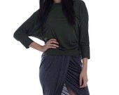 3 Day Sale - 3/4 Sleeve Everyday Crew Blouse Womens Clothing Tops