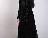 Antique Velvet Coat . Victorian Jacket . Early 1900s DUSTER
