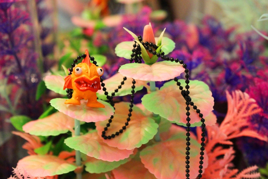 Super Rad Mutant Goldfish Necklace