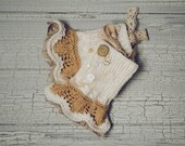 WOODLAND Wristlets in Cream and Mustard Ready to Ship