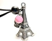 Eiffel Tower Macaron Necklace
