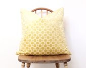 20" Velvet Octagon Geometric Pillow Cover in Chartreuse