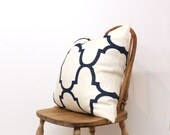 20" Pillow Windsor Smith Riad in Indigo Pattern on BOTH SIDES