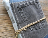 Large Blank Repurposed Denim Journal Long Stitch Binding Eco Friendly Sketchbook