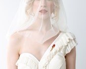Bridal Silk Tulle Veil with Braided Gold Headband