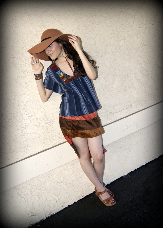 LOVE Hippie, Recycled Vintage, Bohemian, Boho, High-Low, Tiered, Gypsy, Skirt