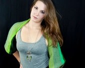 Shades of Green Sleeves Shrug