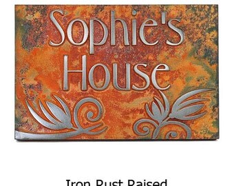 Flowers Address Plaque or Name Plaque Wedding or Welcome Sign 16x10.5 inches Custom and made in the USA