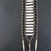 Battle Ladder No.15 - Bone and Black Jasper Tribal Bib Necklace - Statement Necklace