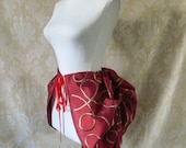 Scarlet and Gold Swirl Mini Bustle -To Fit 20-38" Waist