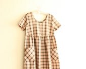 pink plaid gingham baby doll dress l/xl