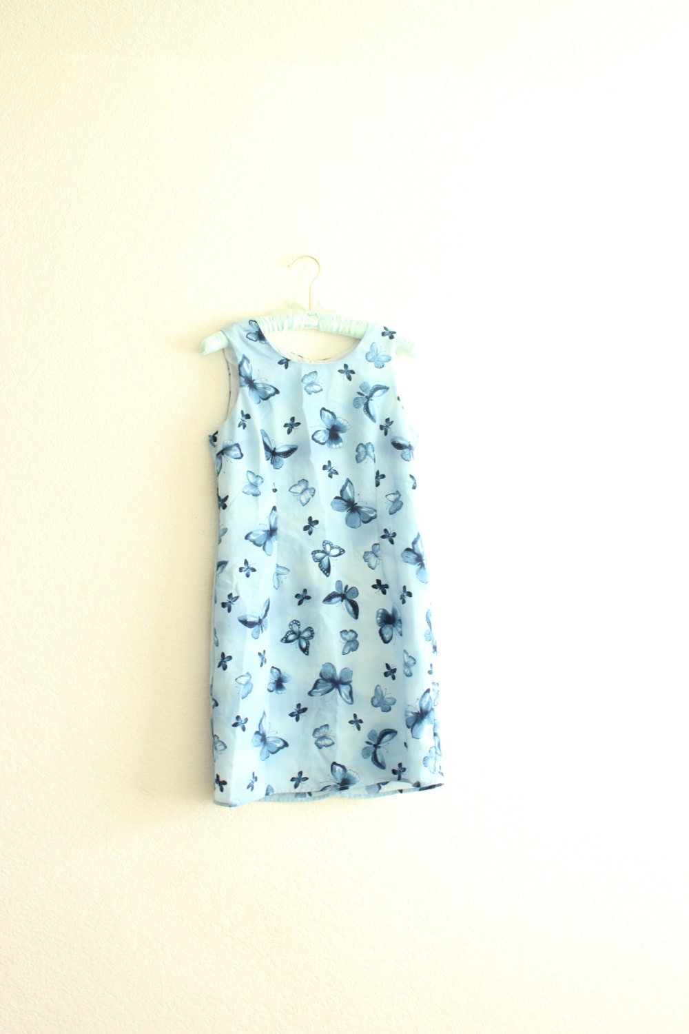 90s baby doll butterfly print mini dress s/m
