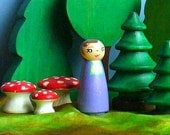 Wooden Toy - Fairy Peg Doll, Lavender - Waldorf Toys