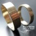 Wedding Bands Recycled Hand Forged 14k Yellow Gold Ring Band Set Satin Finish Eco Friendly Metal