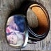 tell me a secret- kitsch couple repurposed vintage harlequin romance book pewter buckle and belt.