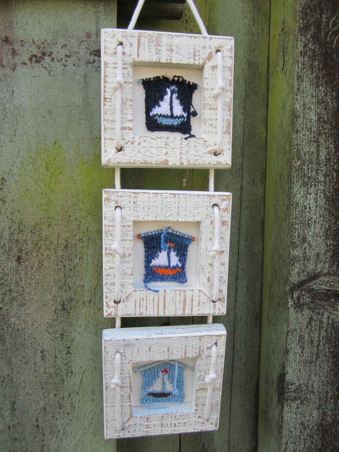 Knit Sailboat Hanging Decore