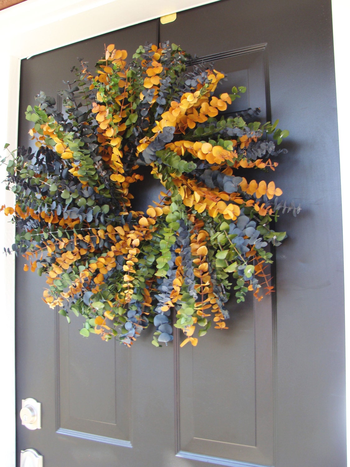 Eucalyptus Wreath- Year Round Wreath- Spring Wreath- Wall Decor- Dried Floral Wreath