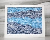 Waves pattern print