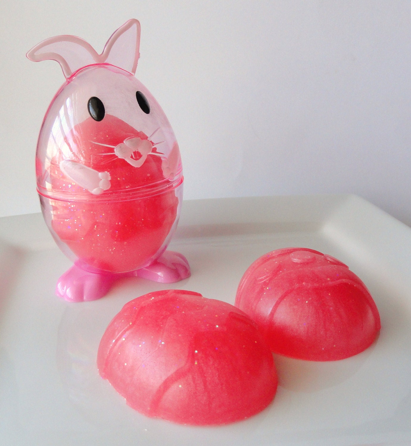 Pink Easter Bunny Egg Soap Gift Set - Glycerin Soap - Bubblegum Scented - Perfect for an Easter Basket - SALE