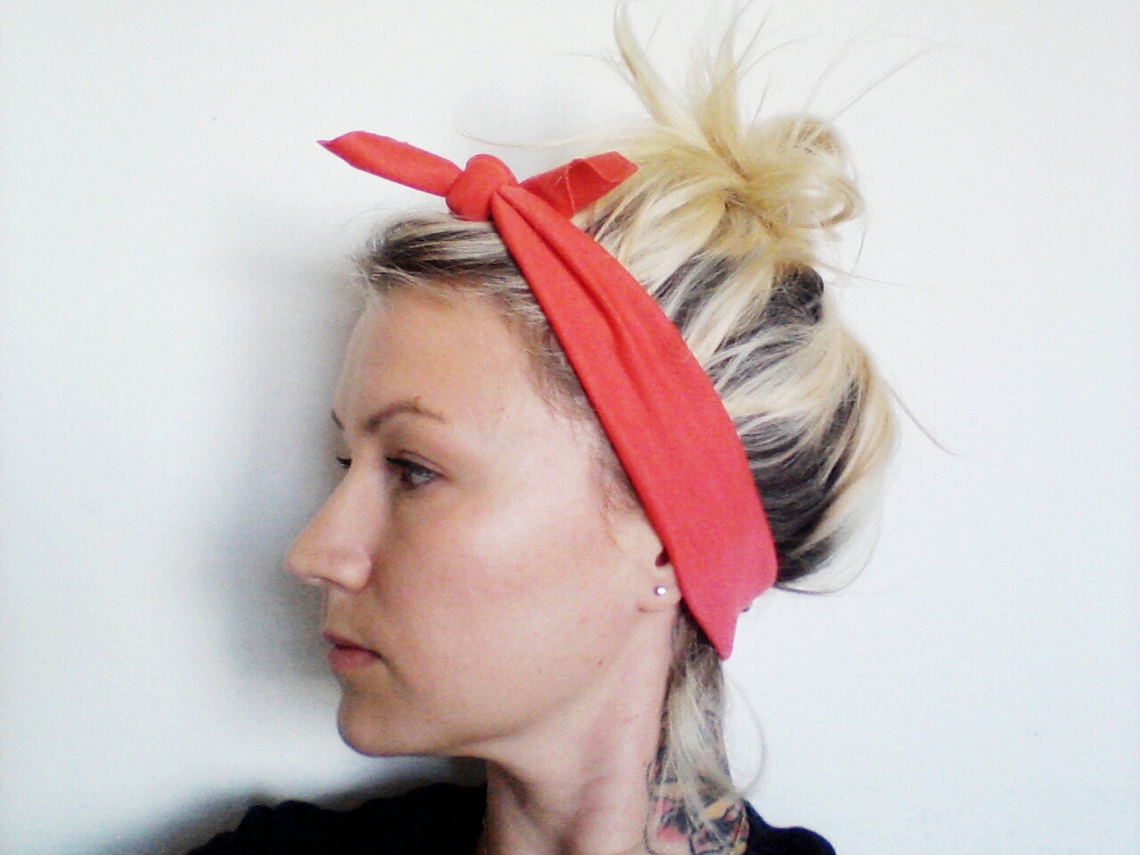 The Top Knot Headband- In Coral