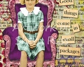 The Smart Girl Says, "Good Things Come in Small Packages" ACEO Art Card Print ATC 2.5 by 3.5 Inspirational Good Things Art Print