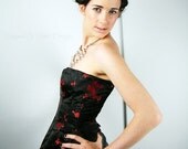 Bustier Top, Brocade Bustier, Black Bustier, Corset Bustier, Floral Bustier
