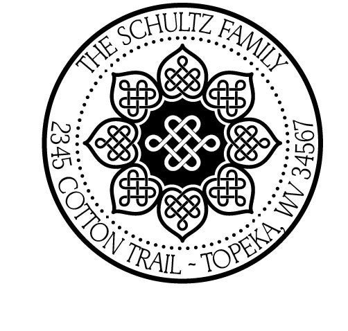 Ornate Custom Return Address Rubber Stamp