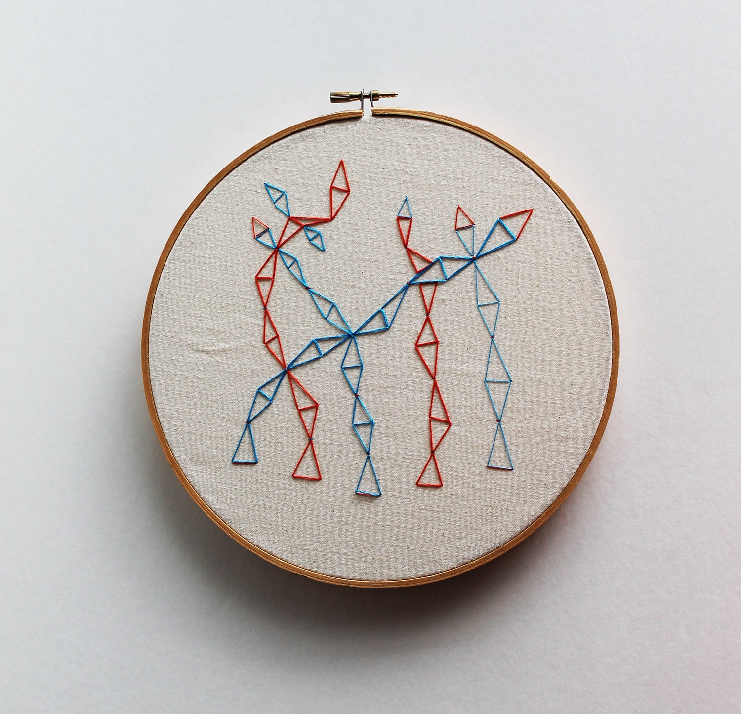 climbing, II by julie tillman geometric embroidery art abstract minimalist hoop art