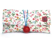 Button Clutch - pretty floral vintage fabric