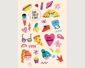 90s - 5x7 matte print