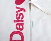 Teepee tent - plain with fuschia name and felt heart