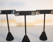Animal print sparkle square stud earring value set 3 FOR 1