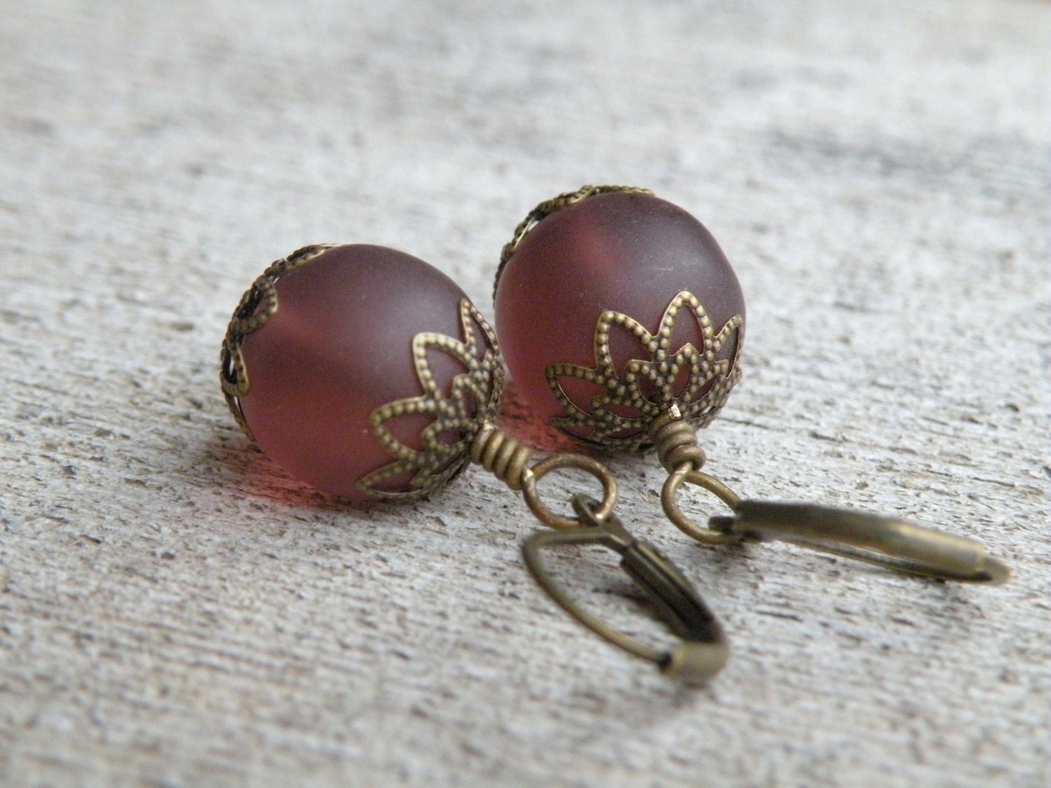 Recycled Glass Earrings, Simple Earrings, Everyday Earrings, Recycled