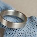 Men's Wedding Band 5mm x 1.5mm - Handmade recycled eco-friendly sterling silver wedding ring - Brushed Finish - Gold, Silver, Palladium